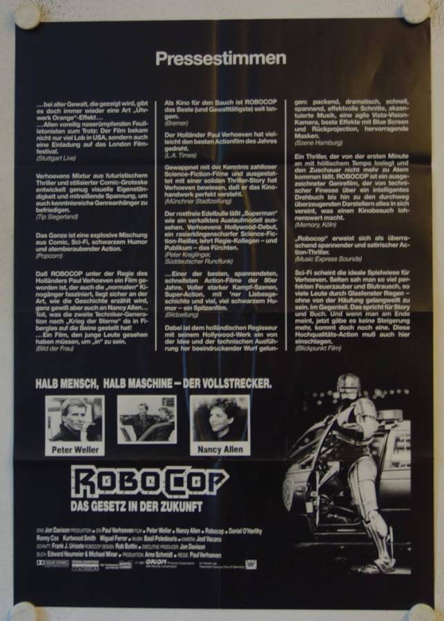 Robocop original release german movie poster